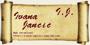 Ivana Jančić vizit kartica